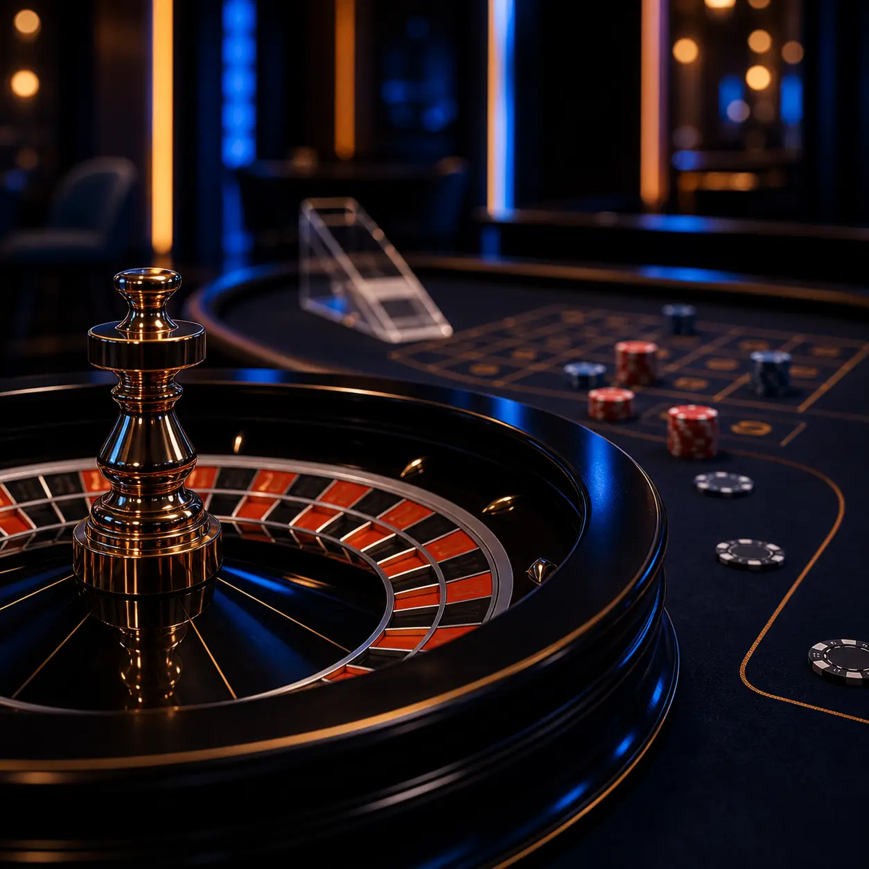 Foto realistica editoriale di tavolo live casino
